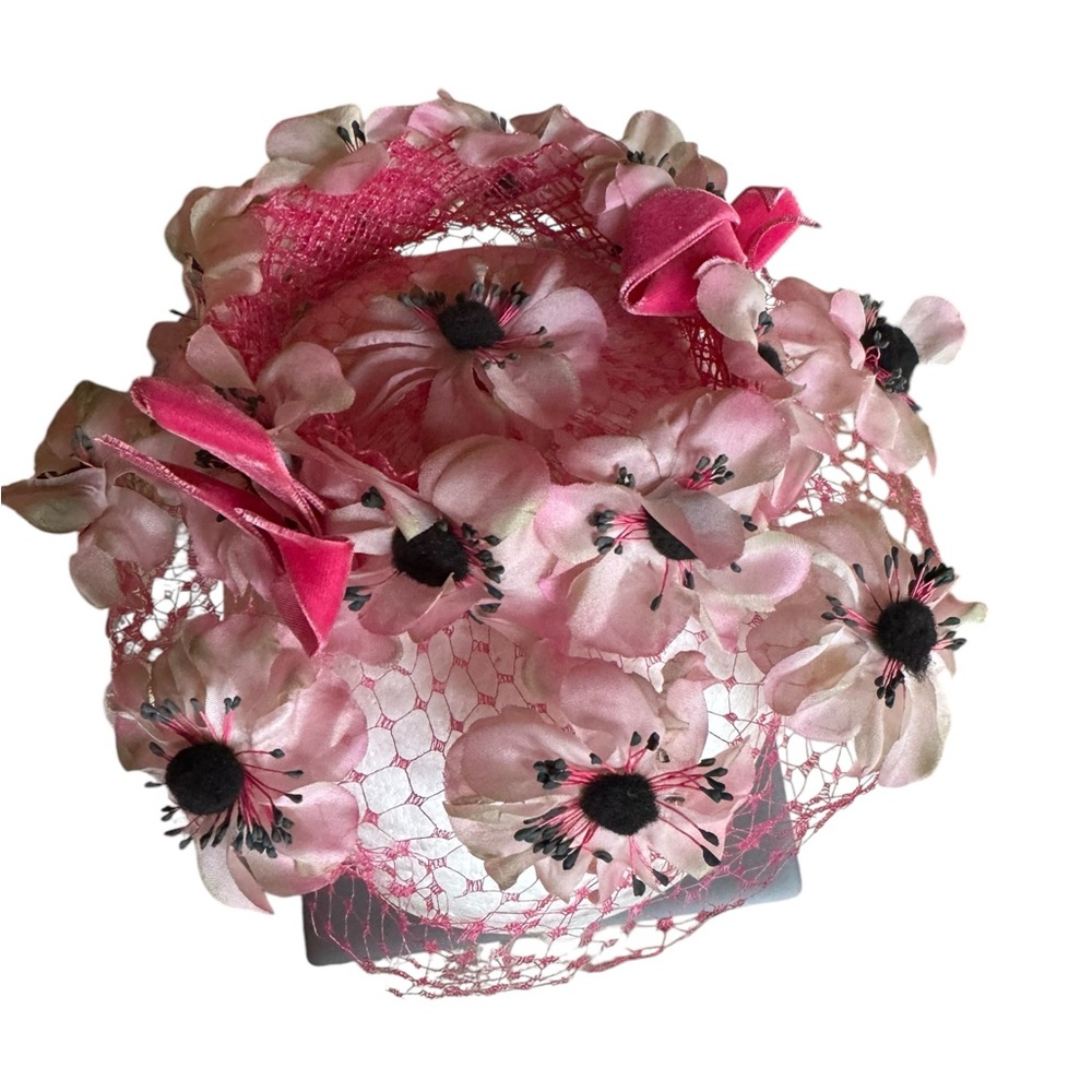1960s Floral‎ Fascinator or Whimsey Hat - Picture 5 of 5